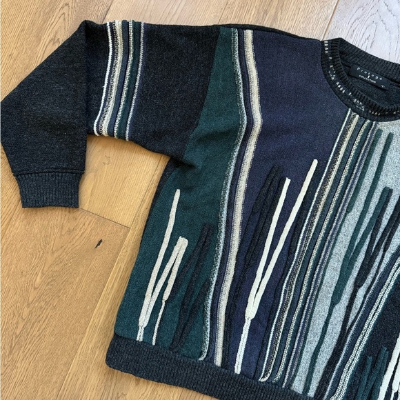 Protege Men's 3D Knit Coogi Style Crewneck Sweater - Vintage - Size L - Picture 4 of 8